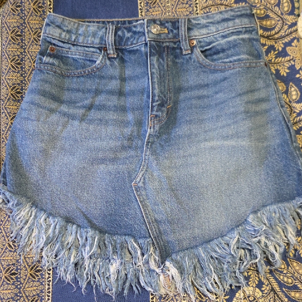 We The Free Classic Blue Denim Mini Skirt
